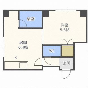 ラパン・アジールA(1DK/3階)の間取り写真