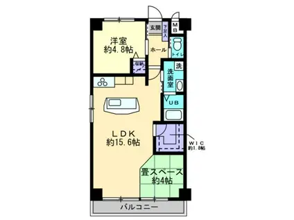 モアガーデンII(1SLDK/2階)の間取り写真