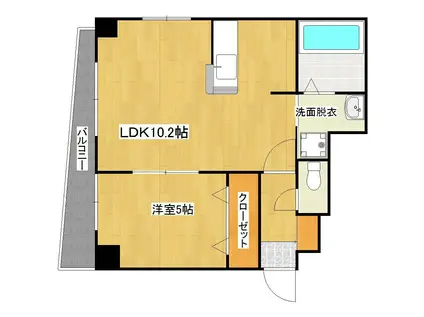 シャトル21(1LDK/4階)の間取り写真