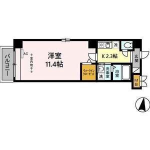 K AZUR(1K/6階)の間取り写真