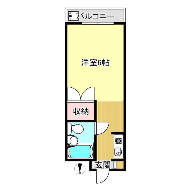 シティフラット25(ワンルーム/3階)の間取り写真