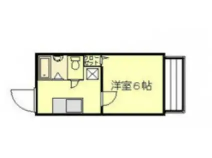 メイプルハイツ弐番館(1K/2階)の間取り写真