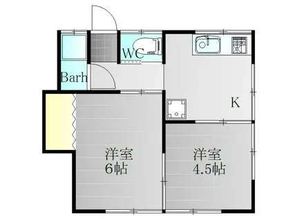 リーラー(2K/1階)の間取り写真