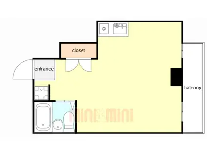 サンモールアミモ(ワンルーム/4階)の間取り写真