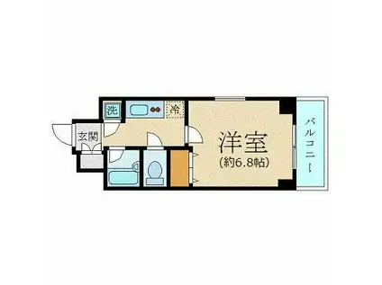 パレステュディオ信濃町(1K/9階)の間取り写真