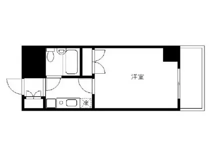 プレールミホカテリーナ武蔵小山(1K/8階)の間取り写真