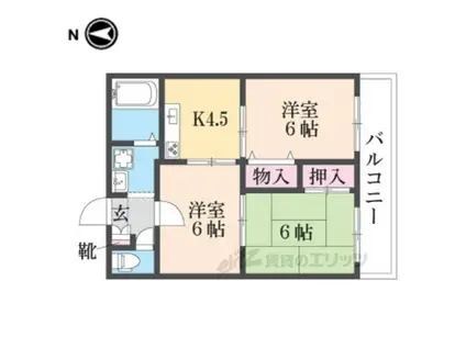 サンモール新大宮(3DK/2階)の間取り写真