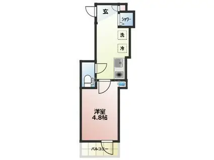 ロッソ・カンパーナ(1K/3階)の間取り写真