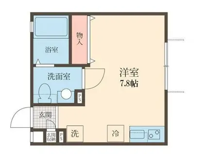 BELLE LEAD FUJIMIDAI(ワンルーム/1階)の間取り写真