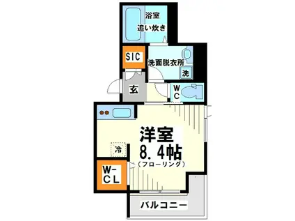 セス・エマート調布II(1K/2階)の間取り写真