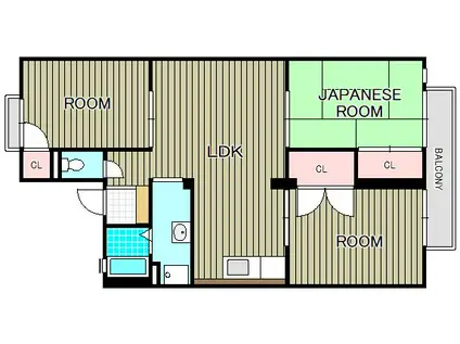 タバタコースタルプラザⅡ(3LDK/1階)の間取り写真