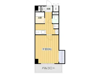 東明マンション東三国(1K/2階)の間取り写真