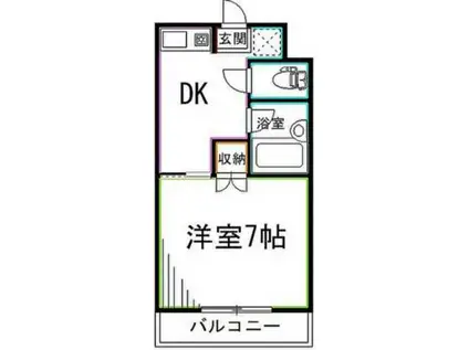 アゼリアシミズ(1DK/5階)の間取り写真