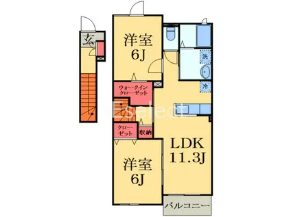 キアーロ(2LDK/2階)の間取り写真