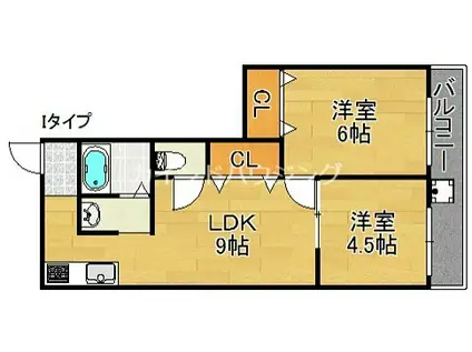 タカイレジデンス(2LDK/5階)の間取り写真