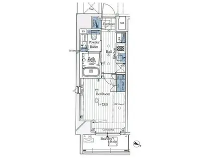 ガリシア新宿ノース(1K/6階)の間取り写真