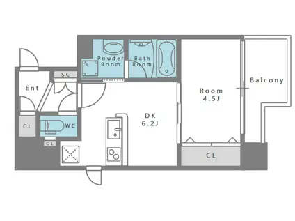 DA VINCHI(1DK/6階)の間取り写真