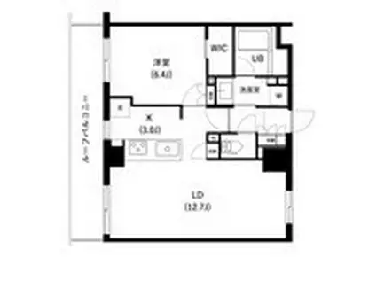 ザ・レジデンス三ノ輪II(1LDK/7階)の間取り写真