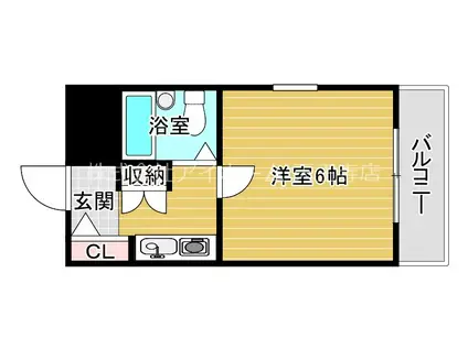 アパルト四天王寺I(1K/7階)の間取り写真