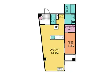 ミルノア尾頭橋(1LDK/2階)の間取り写真