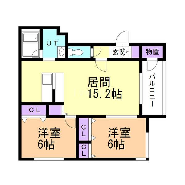 M・S FOREST(2LDK/3階)の間取り写真