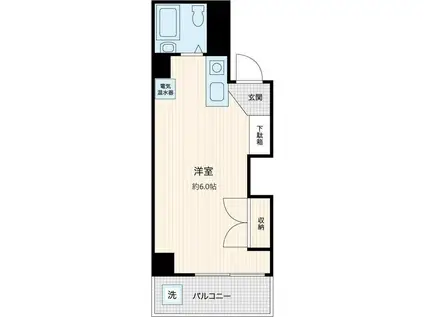 リッチハイツ船堀第二(ワンルーム/3階)の間取り写真