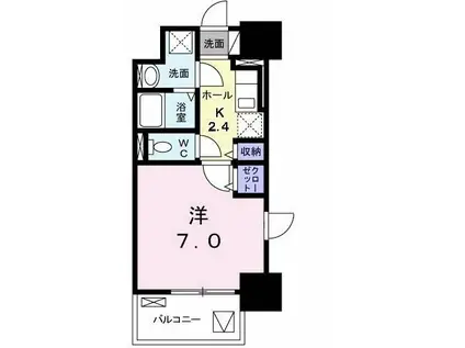 フェイバーJO11(1K/6階)の間取り写真