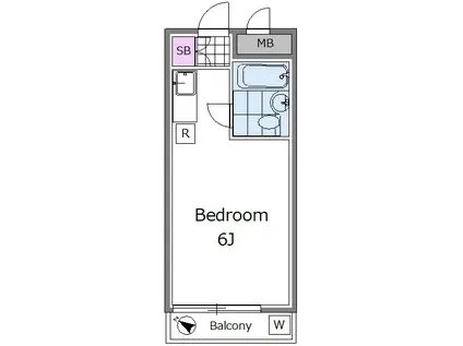 トップ赤羽(ワンルーム/1階)の間取り写真