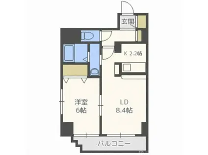 デザイナーズコート(1LDK/5階)の間取り写真