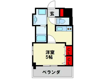 ETERNAL PLACE HAGA(1K/4階)の間取り写真