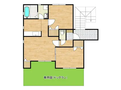 リバーサイドアヴェニュD(2LDK/1階)の間取り写真