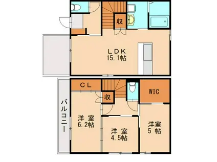 キルシュ(3LDK/1階)の間取り写真