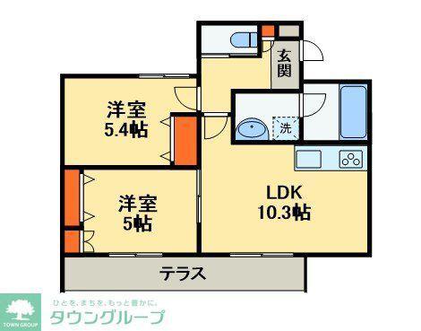 ISTANA KASHIWA(2LDK/1階)の間取り写真