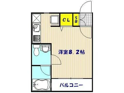 Y´SCOURT(ワンルーム/2階)の間取り写真