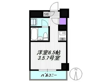 ドミトリー茅ヶ崎(ワンルーム/3階)の間取り写真