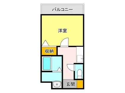 エミネックス熊谷駅前B棟(1K/3階)の間取り写真