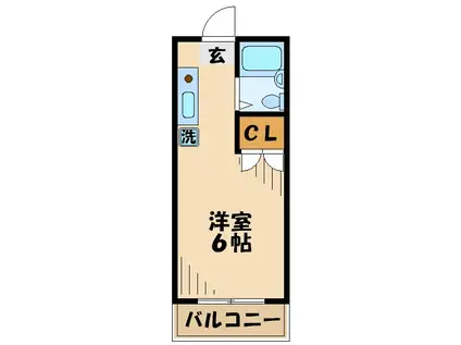 マルナカハイツA(1K/1階)の間取り写真