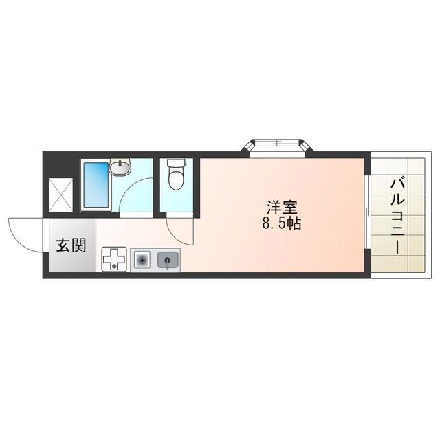 グローリー淀川(ワンルーム/2階)の間取り写真