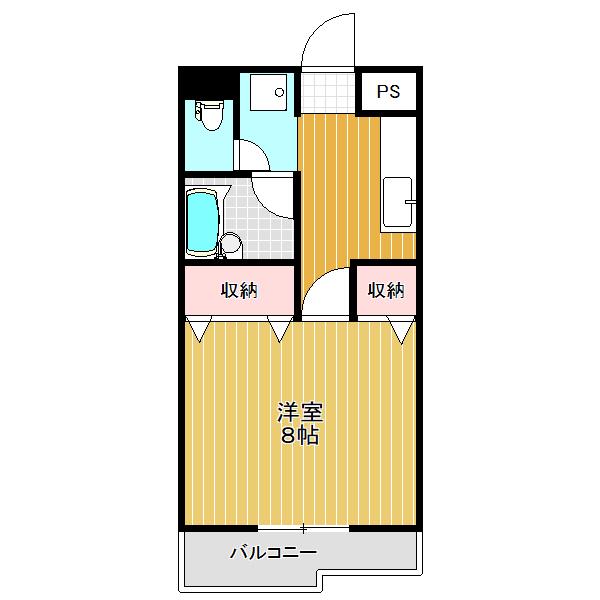 アーバンライフ柏木(1K/2階)の間取り写真