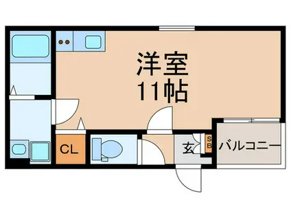 BADGE SUWA(ワンルーム/2階)の間取り写真