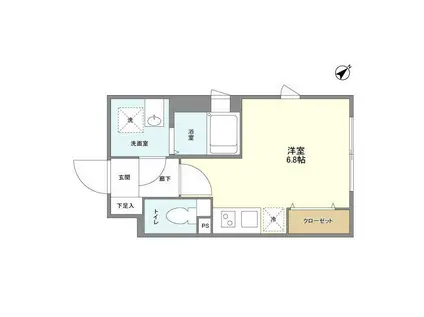 NTPRレジデンス武蔵小山イースト(ワンルーム/3階)の間取り写真