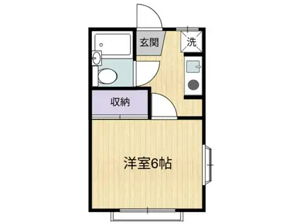 雅16コーポ(1K/1階)の間取り写真