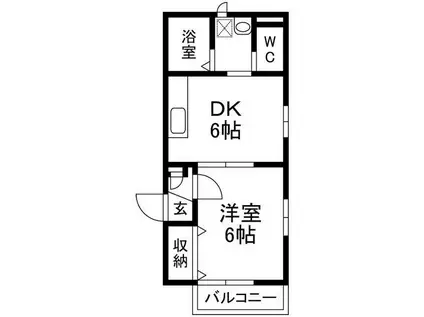 ルーエ杉並(1DK/1階)の間取り写真