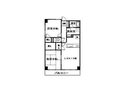 プリオコート泉(2LDK/3階)の間取り写真