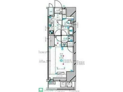 ディアレイシャス丸の内(1K/8階)の間取り写真