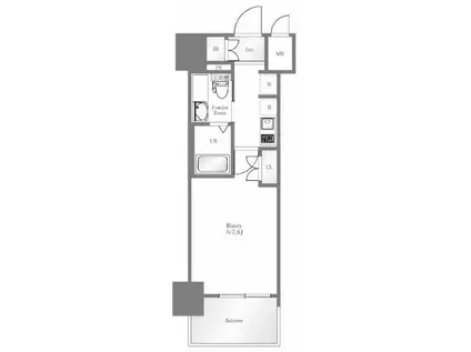 コンシェリア駒込ANNEX(1K/2階)の間取り写真