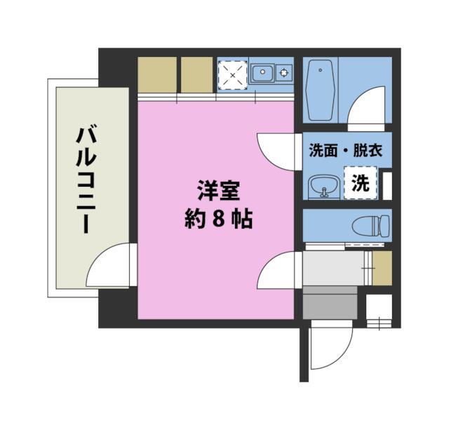 プラティーク桜新町(1K/5階)の間取り写真