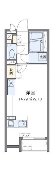 ミランダラフィーナII(ワンルーム/1階)の間取り写真