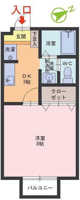 アイリス文京(1DK/1階)の間取り写真
