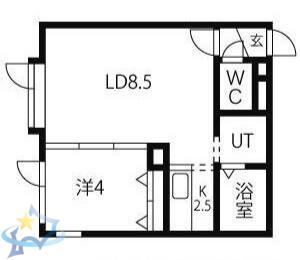 モントレ表参道(1LDK/2階)の間取り写真